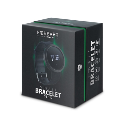 Attēls no Forever Smart Bracelet SB-310 Bluetooth Smart Bracelet For Aktivities Black