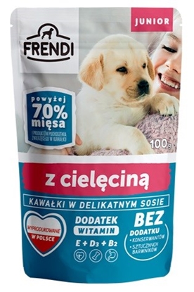 Picture of FRENDI Junior Pieces in a delicate sauce with veal - Wet dog food - 100 g