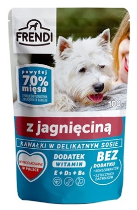 Attēls no FRENDI Pieces in a delicate sauce with lamb - Wet dog food - 100 g
