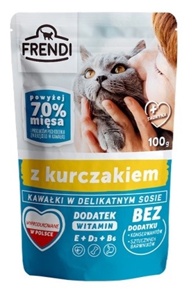 Picture of FRENDI Pieces in sauce with chicken - wet cat food - 100 g