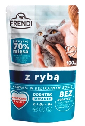 Attēls no FRENDI Pieces in sauce with fish - wet cat food - 100 g