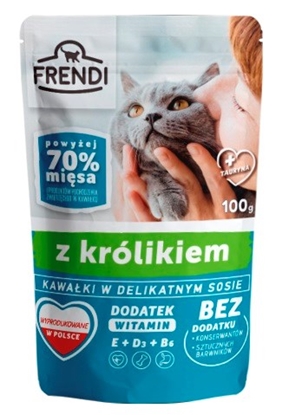 Picture of FRENDI Pieces in sauce with rabbit - wet cat food - 100 g