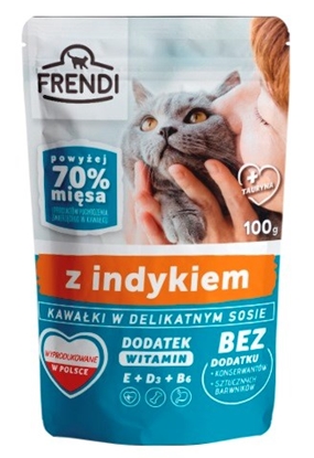 Attēls no FRENDI Pieces in turkey sauce - wet cat food - 100 g