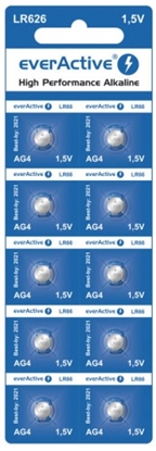 Picture of G4 baterijas everActive Alkaline LR66/377A iepakojumā 10 gb.