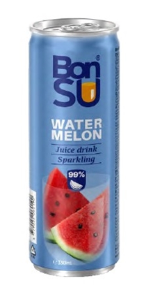 Attēls no Gāzēts atspirdzinošs arbūzu sulas dzēriens BONSU, 330 ml