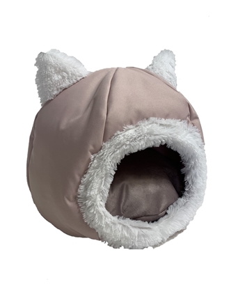 Picture of GO GIFT cat bed - beige - 40x40x34 cm