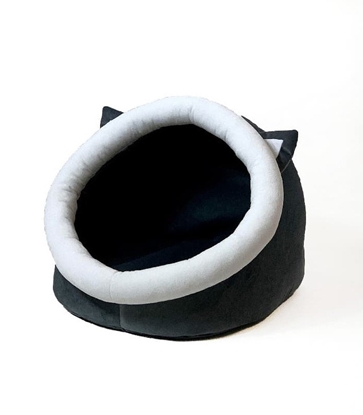Изображение GO GIFT cat bed - graphite-white - 40x45x34 cm