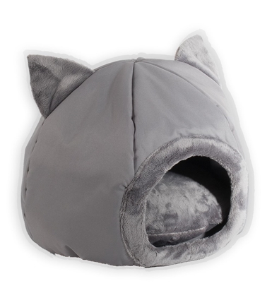 Изображение GO GIFT cat bed - grey - 40x40x34 cm
