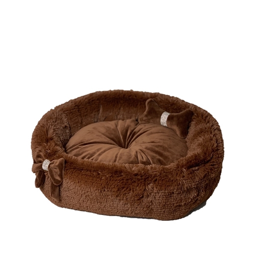 Picture of GO GIFT Cocard chocolate XL - pet bed - 65 x 60 x 18cm