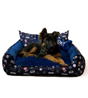 Изображение GO GIFT Dog and cat bed L - navy blue - 90x75x16 cm