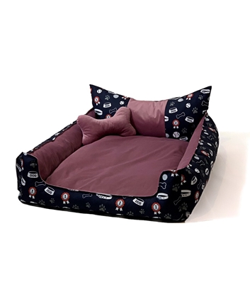 Изображение GO GIFT Dog and cat bed L - pink - 90x75x16 cm