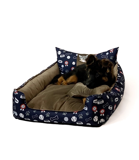 Picture of GO GIFT Dog and cat bed XL - brown - 100x80x18 cm