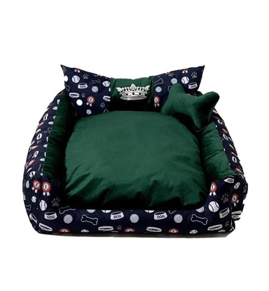 Изображение GO GIFT Dog and cat bed XL - green - 100x90x18 cm