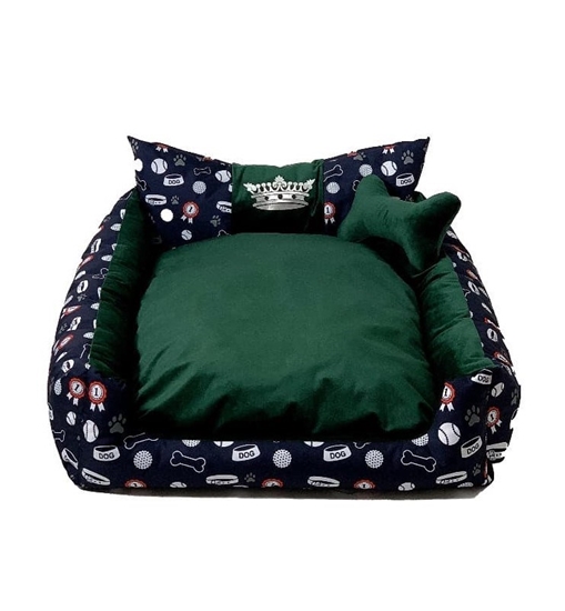 Picture of GO GIFT Dog and cat bed XL - green - 100x90x18 cm