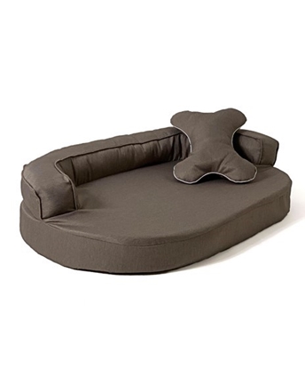 Attēls no GO GIFT Oval sofa - pet bed brown - 100 x 65 x 10 cm
