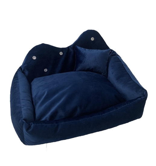 Picture of GO GIFT Prince navy blue XL - pet bed - 60 x 45 x 10 cm