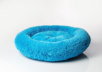 Picture of GO GIFT Shaggy blue L - pet bed - 66 x 66 x 10 cm