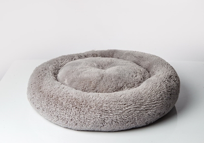Picture of GO GIFT Shaggy grey L - pet bed - 66 x 66 x 10 cm