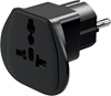 Изображение Goobay 94028 World to EU Travel Adapter, (UK, US, IT, CH, to EU), Black