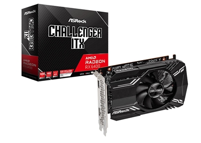 Изображение Graphics card Asrock Challenger ITX RX 6400 4GB AMD Radeon RX 6400 GDDR6