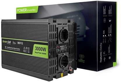 Attēls no Green Cell  Registered  Voltage Car Inverter 12V to 220V  3000W/6000W