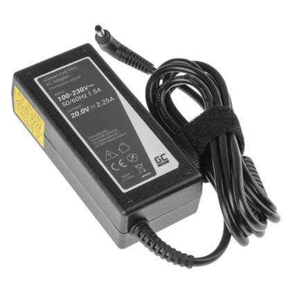 Attēls no Green Cell PRO 20V 2.25A 45W for Lenovo IdeaPad 100 100-15IBD 100-15IBY Charger