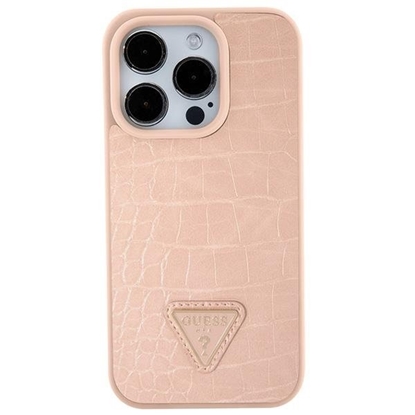 Attēls no Guess Croco Triangle Logo Case for Apple iPhone 15