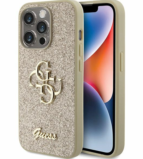 Picture of Guess Fixed Glitter Big 4G Case for Apple iPhone 15 Pro