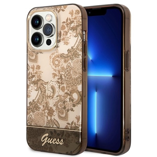 Picture of Guess GUHCP14LHGPLHC Back Case for Apple iPhone 14 Pro