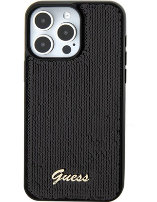 Picture of Guess HC Sequin Script Metal Case for Apple iPhone 15