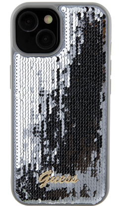 Picture of Guess HC Sequin Script Metal Case for Apple iPhone 15