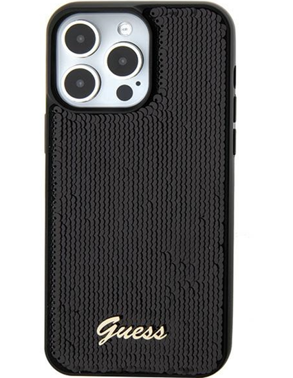 Picture of Guess HC Sequin Script Metal Case for Apple iPhone 15 Pro Max