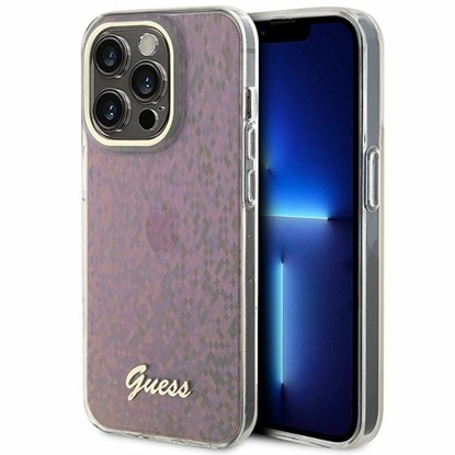 Picture of Guess IML Faceted Mirror Disco Iridescent Case for iPhone Apple 15 Pro