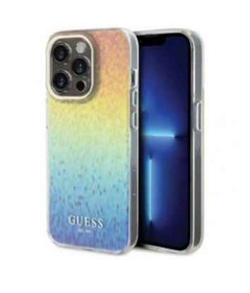 Picture of Guess IML Faceted Mirror Disco Iridescent Case for iPhone Apple 15 Pro