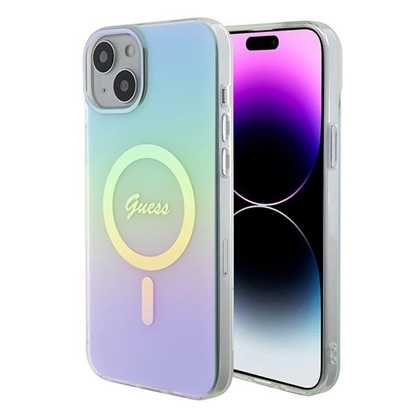 Picture of Guess IML Iridescent MagSafe Back Case for Apple iPhone 15 Plus