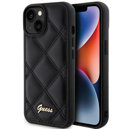 Attēls no Guess Quilted Metal Logo Case for Apple iPhone 15
