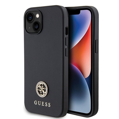 Picture of Guess Strass Metal Logo Back Case for Apple iPhone 15
