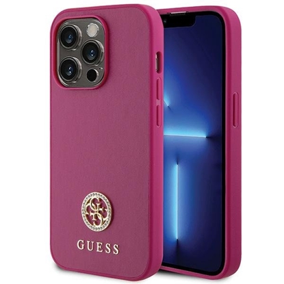 Picture of Guess Strass Metal Logo Back Case for Apple iPhone 15 Pro