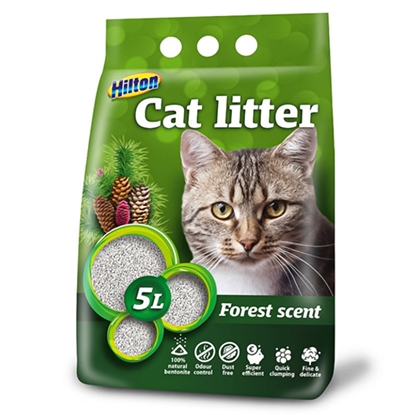 Picture of HILTON bentonite clumping forest cat litter - 5 l