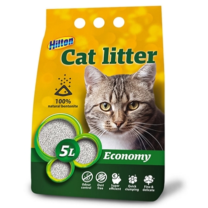 Picture of HILTON bentonite economy clumping cat litter - 5 l