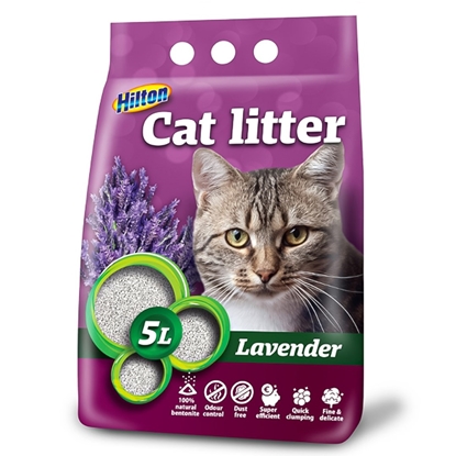 Изображение HILTON bentonite lavender clumping cat litter - 5 l