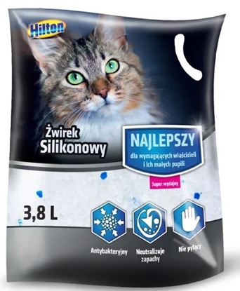 Изображение HILTON Silicone Unscented Cat Litter - 3.8 litres