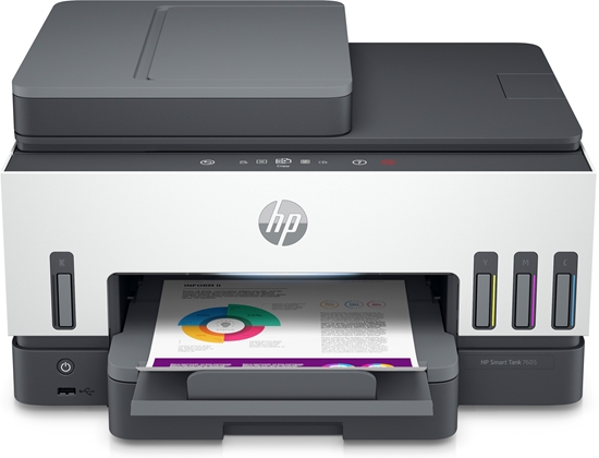 Picture of HP Smart Tank 7605 All-in-One, Print, Copy, Scan, Fax, ADF and Wireless, 35-sheet ADF; Scan to PDF; Two-sided printing