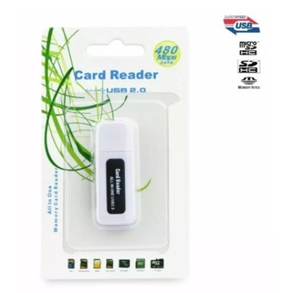 Attēls no HQ USB 2.0 Flešatmiņas diska tipa Karšu lasītājs 15in1 Micro SD / SD / Mini SD / XD / MS Duo / MMC Balts