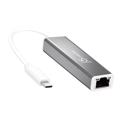 Picture of j5create USB-C to Gigabit Ethernet Adapter; silver JCE133G-N