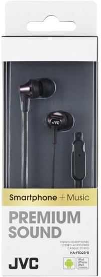 Picture of JVC HA-FR325-B-E Premium Sound Headphones with remote & microphone Black