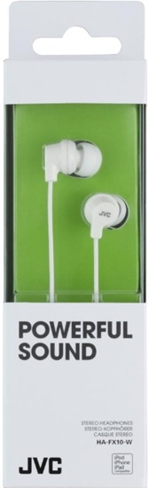 Picture of JVC HA-FX10-W-E PowerFul Sound Headphones White