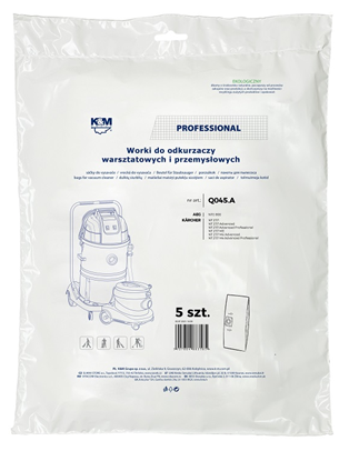 Attēls no K&M KM-Q045.A Bags for vacuum cleaner KARCHER 6.904-290 5 pcs.