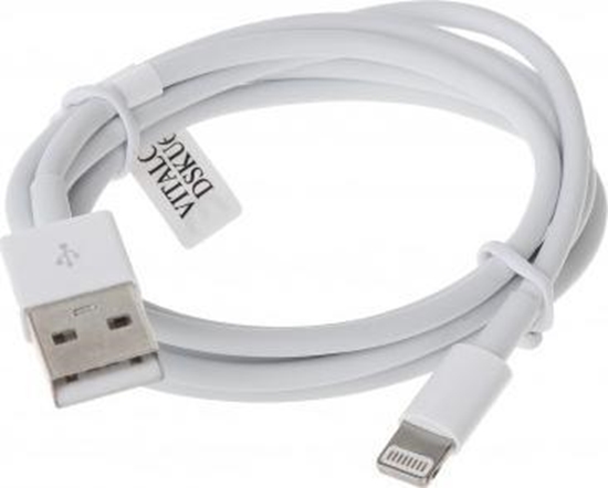Picture of Kabel USB Vitalco USB-A - Lightning 1 m Biay (LIGHTNING-W/USB-W-1M)