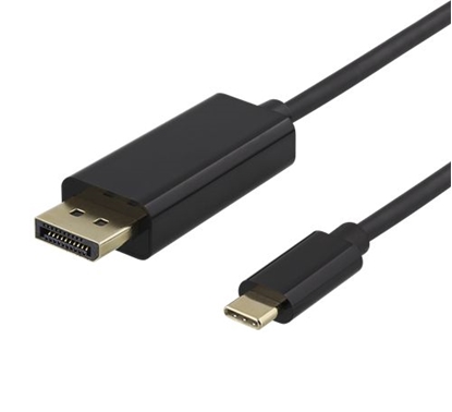 Attēls no Kabelis DELTACO 202009171000 USB-C to DisplayPort 1m juodas